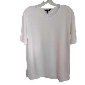 Banana Republic white short sleeve  soft knit pullover layering top. M